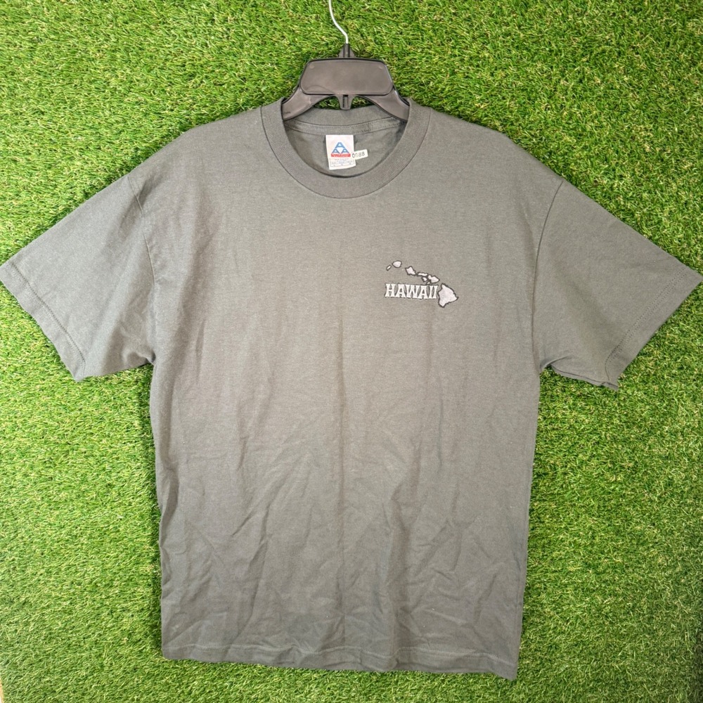 Hawaii Islands Graphic T-Shirt‎ Men's Large Gray Alstyle Short Sleeve Casual Tee